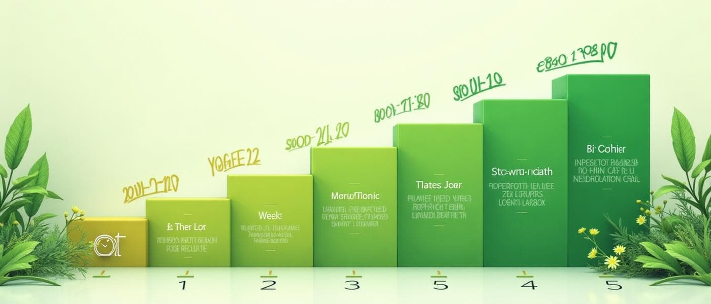 Healing timeline showing progressive recovery stages