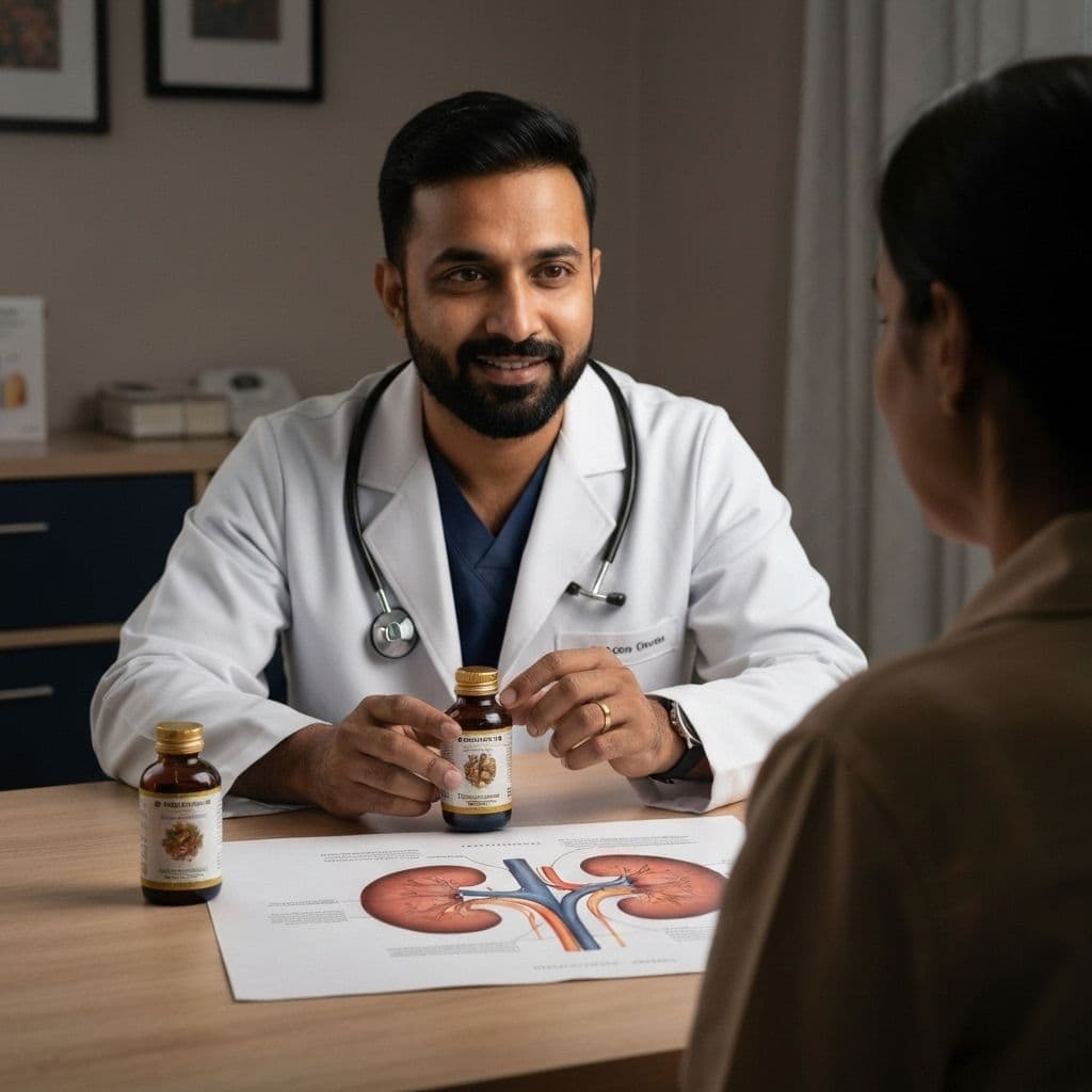 Doctor consultation with herbal medicine