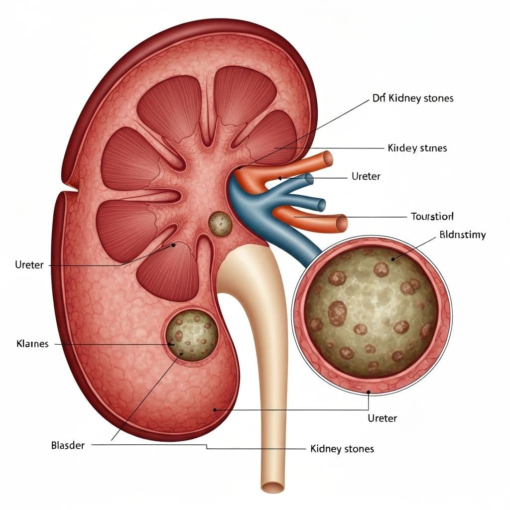 Kidney stone illustration