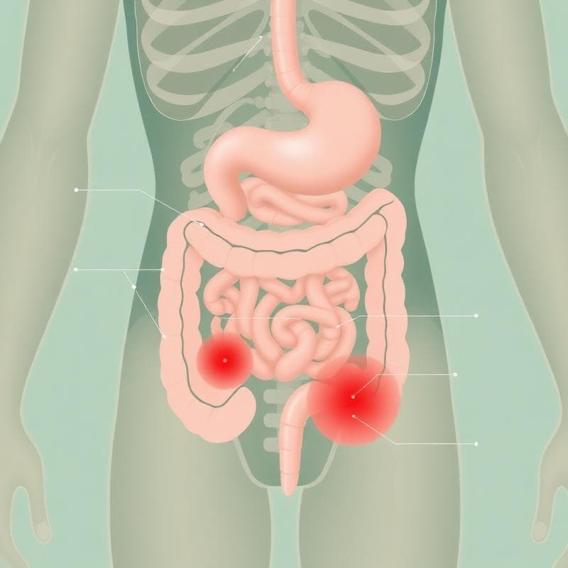 Digestive system and piles diagram