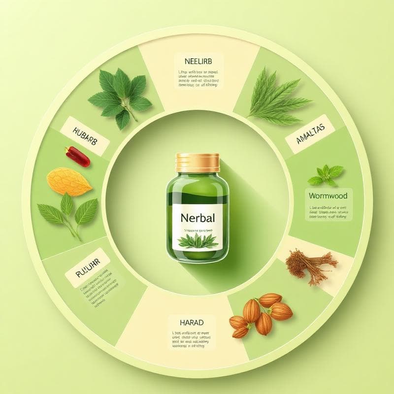 Herbal formulation wheel infographic